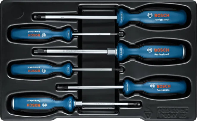 Σετ κατσαβιδιών Bosch SL/PH/PZ/TX 6 τεμαχίων με λαβές πολλαπλών στοιχείων.